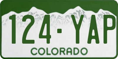 CO license plate 124YAP