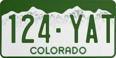 CO license plate 124YAT