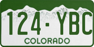 CO license plate 124YBC