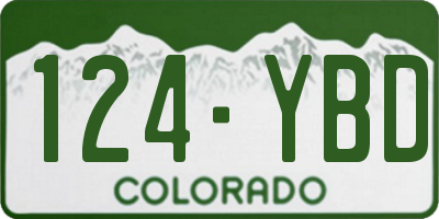 CO license plate 124YBD