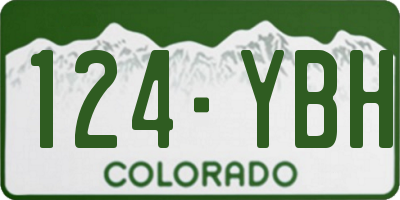 CO license plate 124YBH