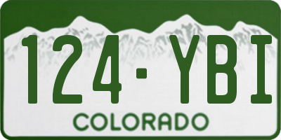 CO license plate 124YBI