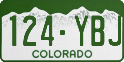 CO license plate 124YBJ