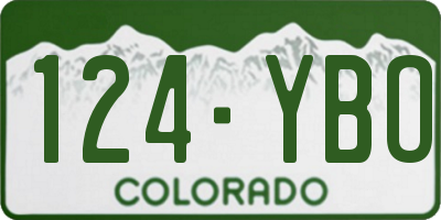 CO license plate 124YBO