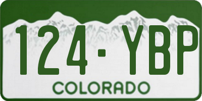 CO license plate 124YBP
