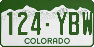 CO license plate 124YBW