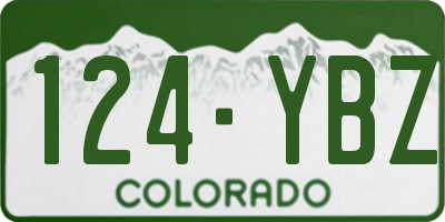 CO license plate 124YBZ