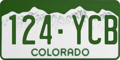 CO license plate 124YCB