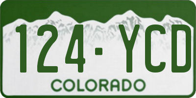 CO license plate 124YCD