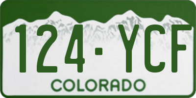 CO license plate 124YCF