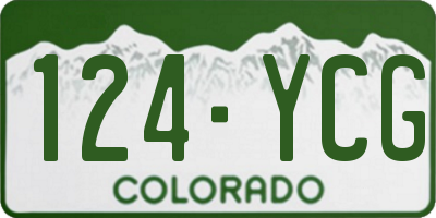 CO license plate 124YCG