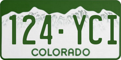 CO license plate 124YCI
