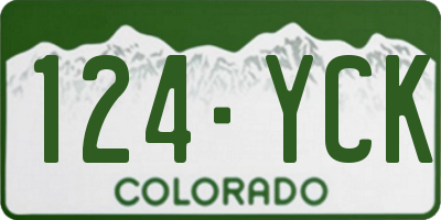 CO license plate 124YCK