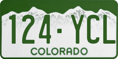 CO license plate 124YCL