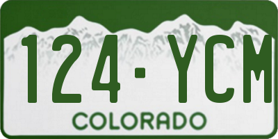 CO license plate 124YCM