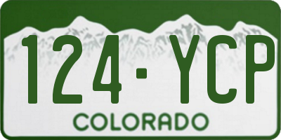 CO license plate 124YCP
