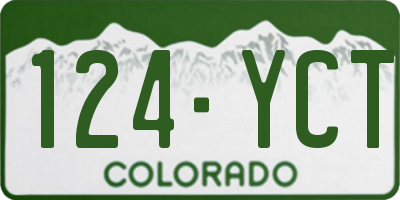 CO license plate 124YCT