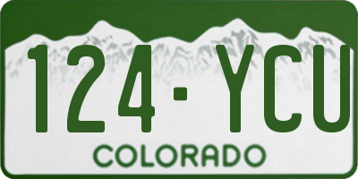 CO license plate 124YCU