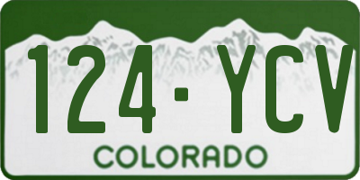 CO license plate 124YCV