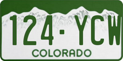 CO license plate 124YCW