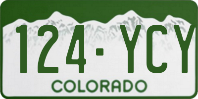 CO license plate 124YCY