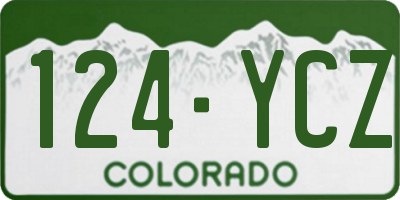 CO license plate 124YCZ