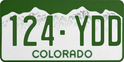 CO license plate 124YDD