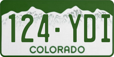 CO license plate 124YDI