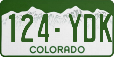CO license plate 124YDK