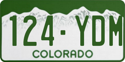 CO license plate 124YDM