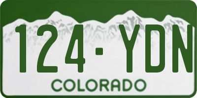 CO license plate 124YDN