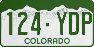 CO license plate 124YDP
