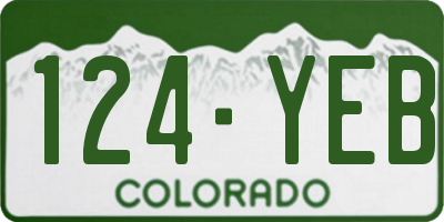 CO license plate 124YEB