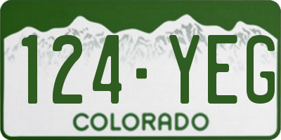 CO license plate 124YEG