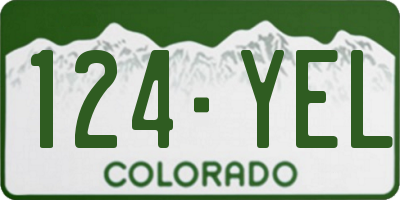 CO license plate 124YEL