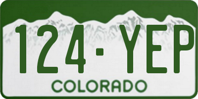 CO license plate 124YEP