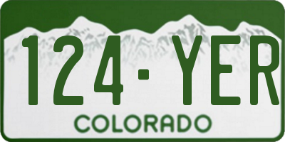 CO license plate 124YER