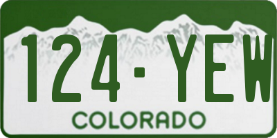 CO license plate 124YEW