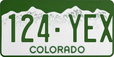 CO license plate 124YEX