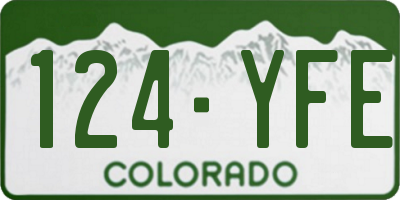 CO license plate 124YFE