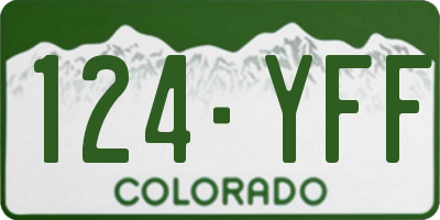 CO license plate 124YFF