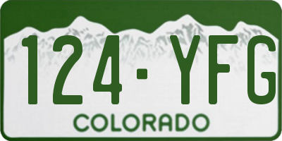 CO license plate 124YFG
