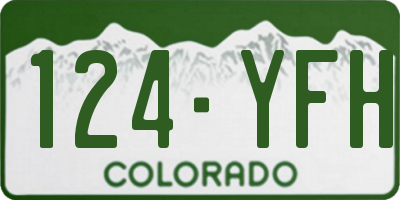 CO license plate 124YFH