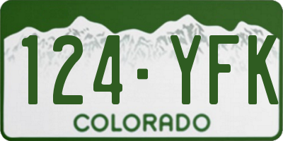CO license plate 124YFK