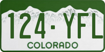 CO license plate 124YFL