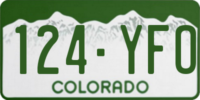 CO license plate 124YFO