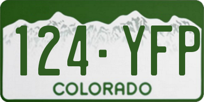 CO license plate 124YFP