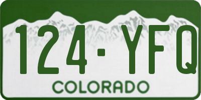 CO license plate 124YFQ