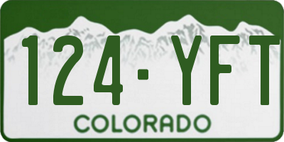 CO license plate 124YFT