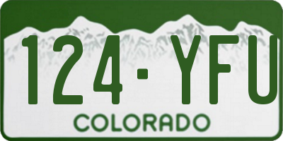 CO license plate 124YFU